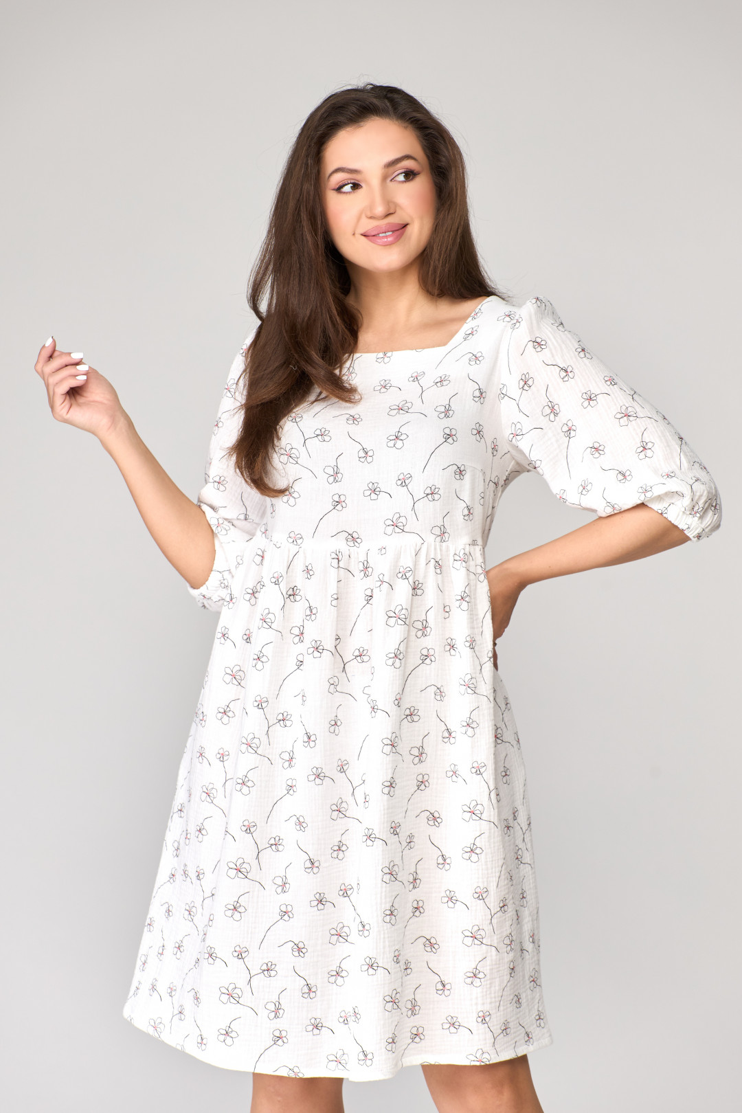 Платье Abbi style 1003 цветы - фото 5